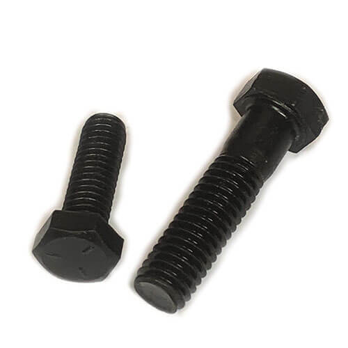 Hexagon bolt, black surface, full or half thread