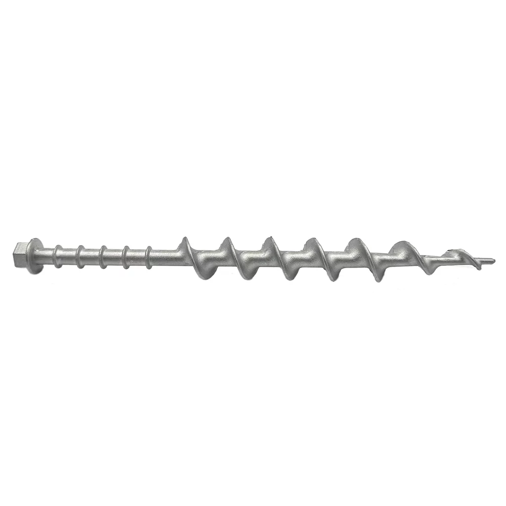 Anclaje a tierra/tornillo de tierra de aluminio de alta resistencia con tratamiento térmico T6 de aleación de aluminio A356 para fijación en campo.