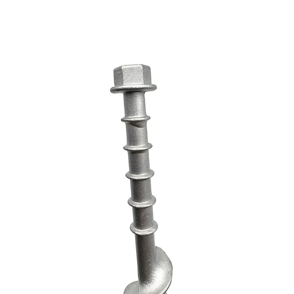 Anclaje a tierra/tornillo de tierra de aluminio de alta resistencia con tratamiento térmico T6 de aleación de aluminio A356 para fijación en campo.