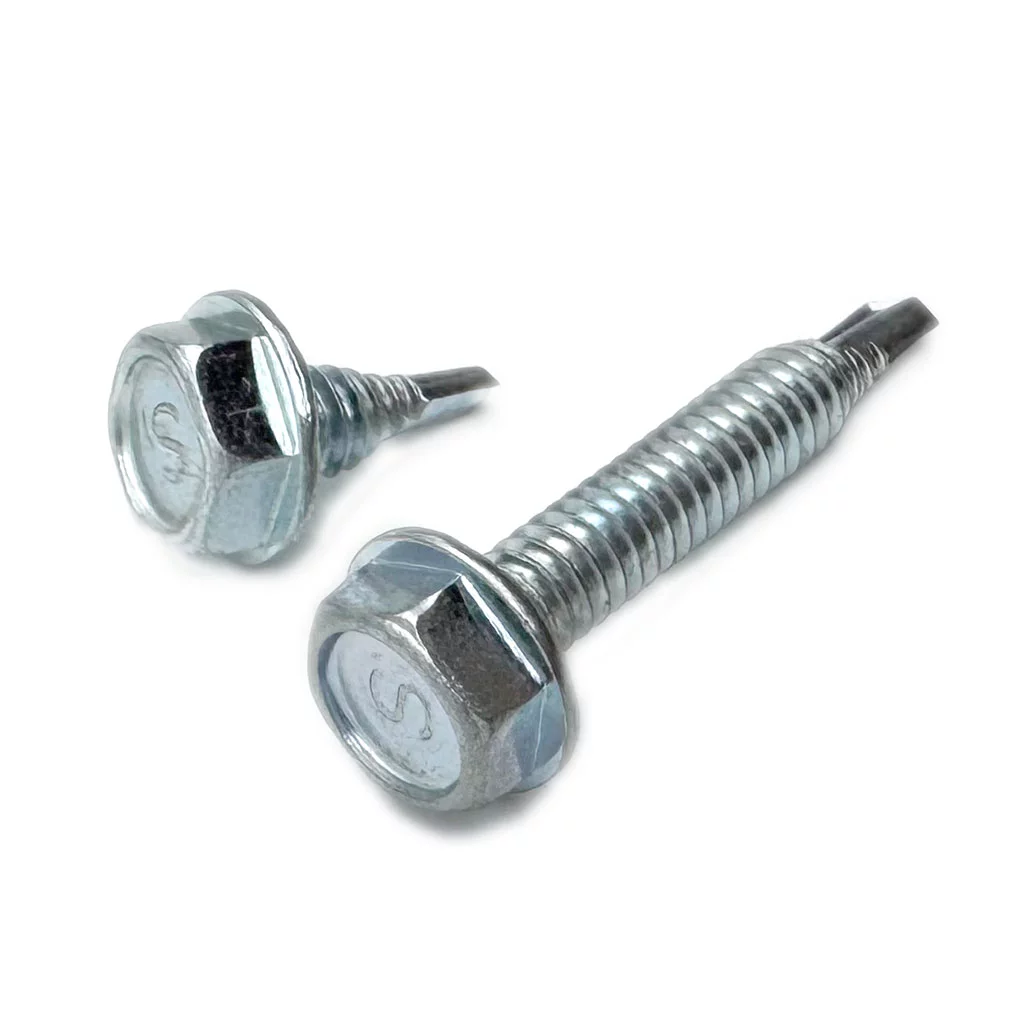 Tornillos autoperforantes dentados con brida hexagonal