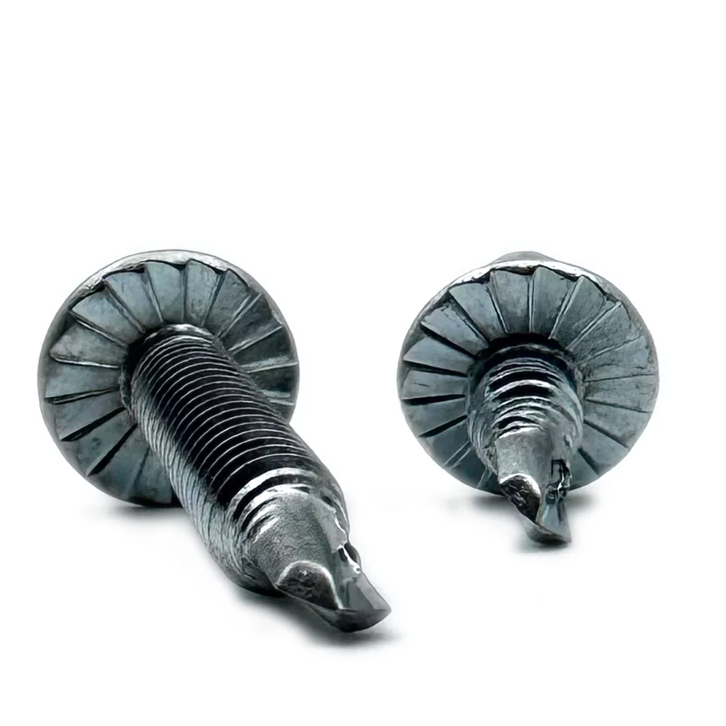 Tornillos autoperforantes dentados con brida hexagonal