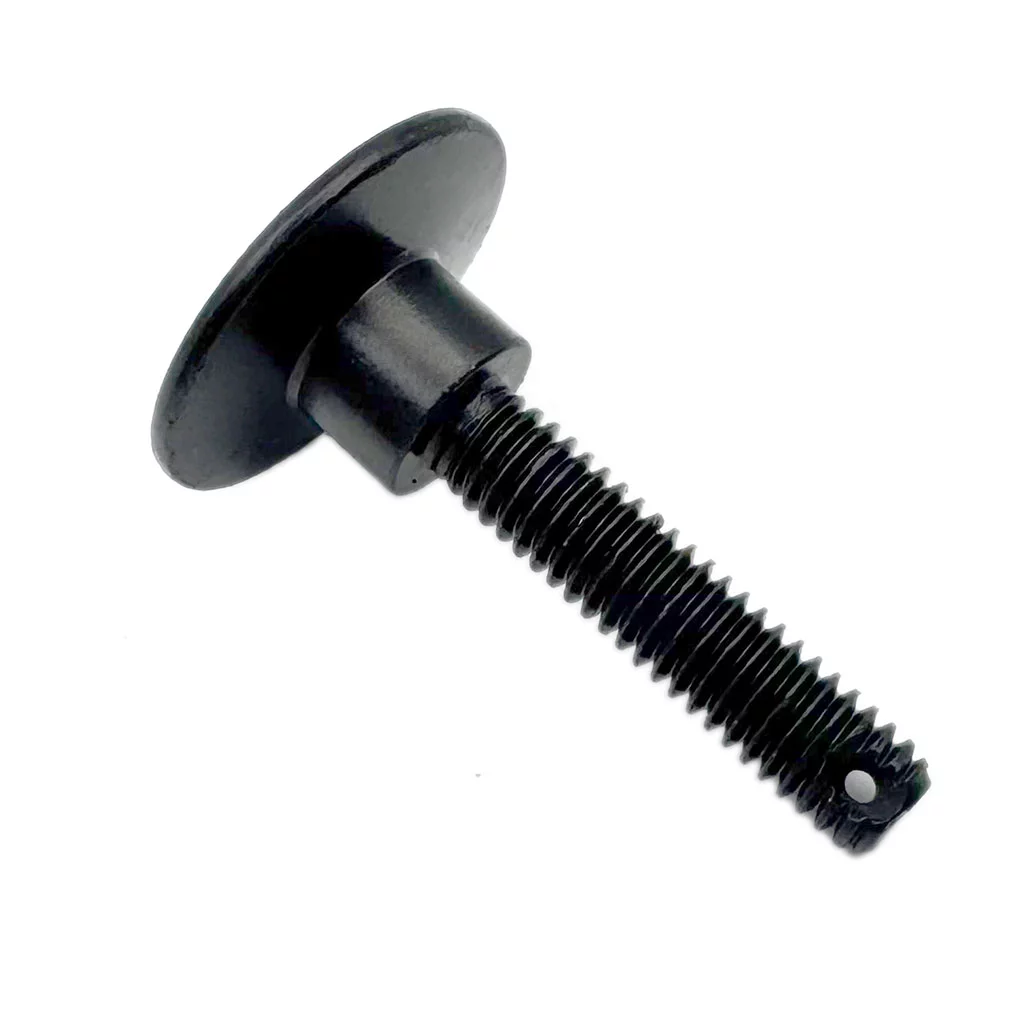 Bullone speciale a testa piatta grande con foro in lega di zinco e nichel nero, accessori per elevatori di superficie