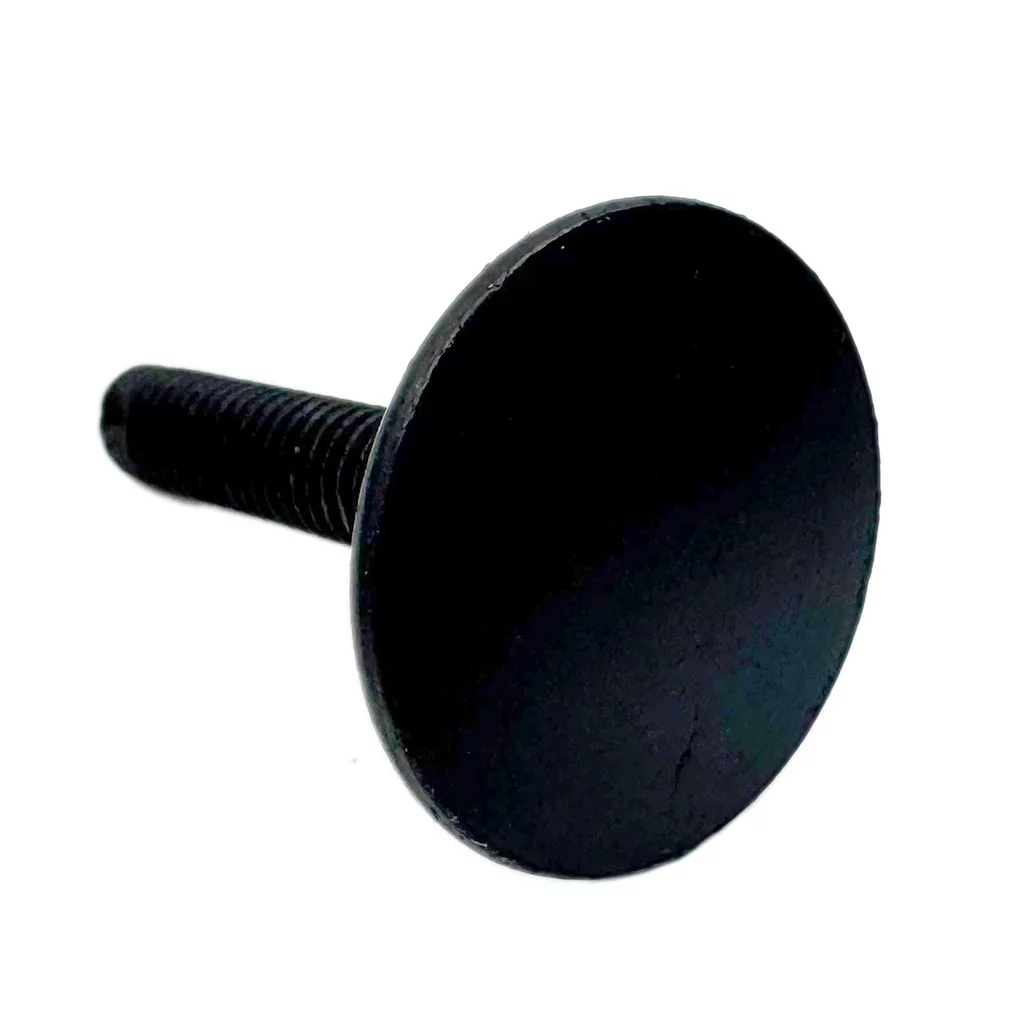 Bullone speciale a testa piatta grande con foro in lega di zinco e nichel nero, accessori per elevatori di superficie