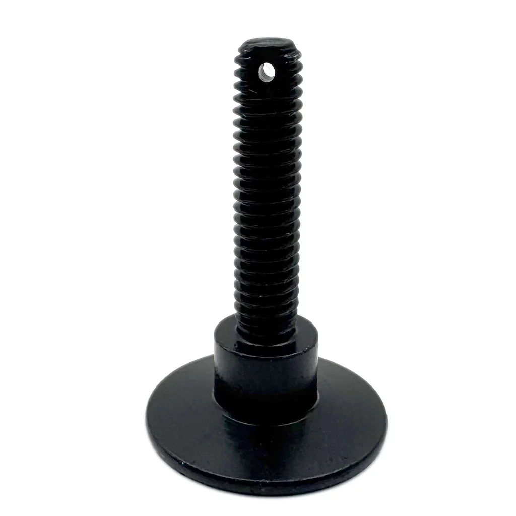 Bullone speciale a testa piatta grande con foro in lega di zinco e nichel nero, accessori per elevatori di superficie