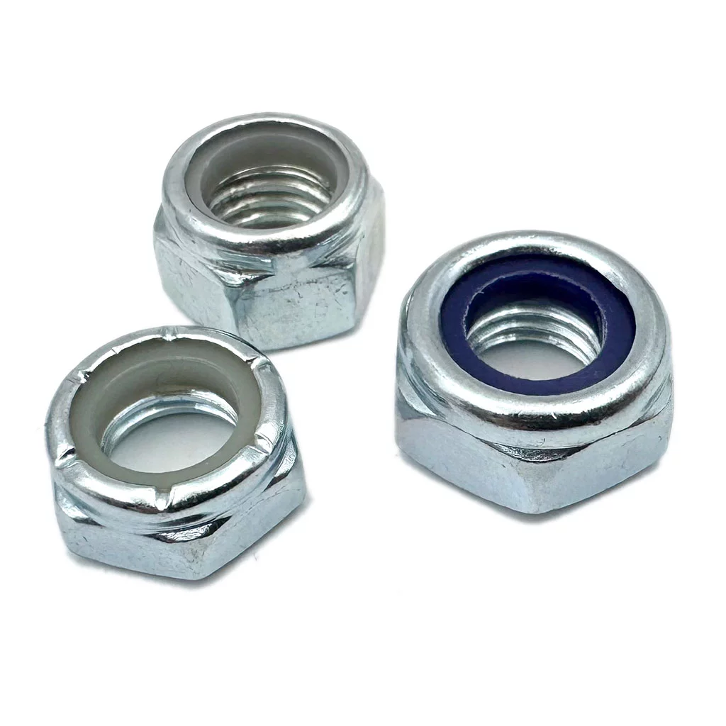 Tuerca de seguridad de nailon galvanizada