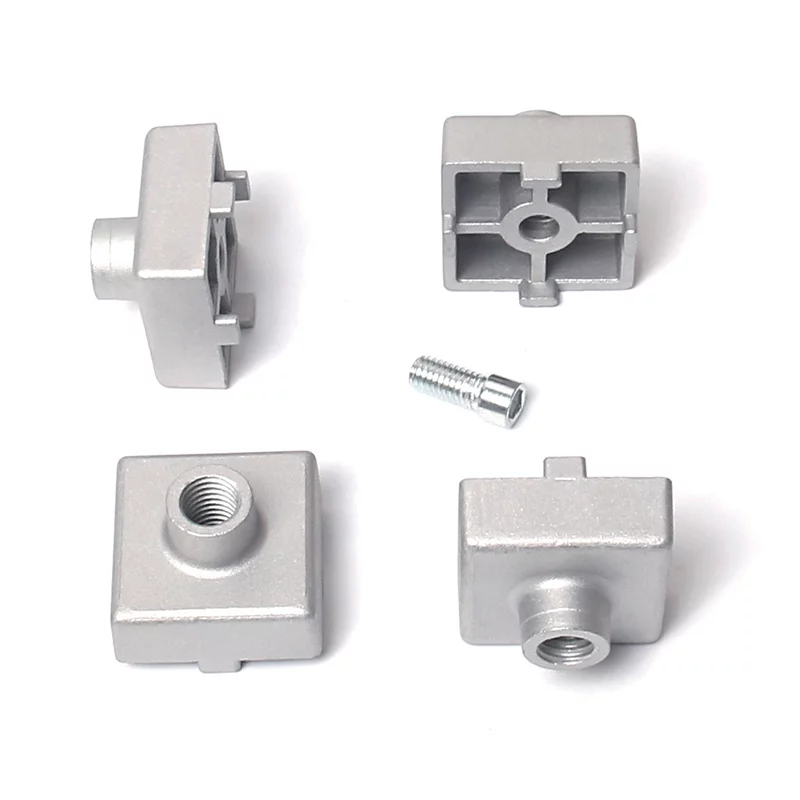 Soporte de fijación de perfil de aleación de aluminio, conector de pie con tuercas y tornillos para 4040