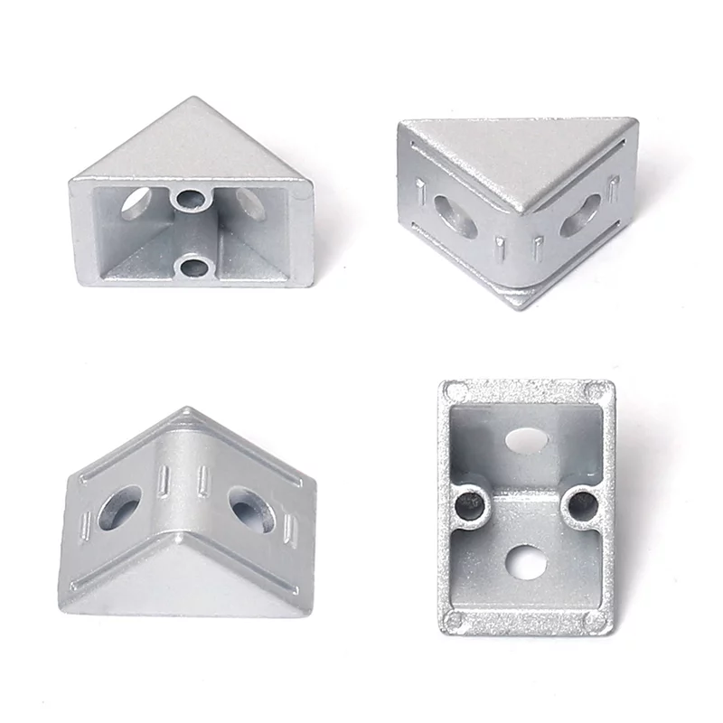 Conector de ángulo de dos vías de aleación de aluminio