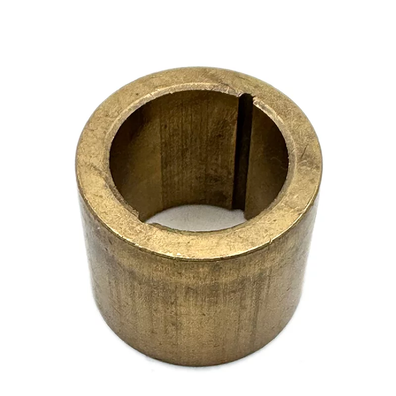 Casquillo de cobre con ranuras en la pared interior que contiene aceite Metalurgia en polvo