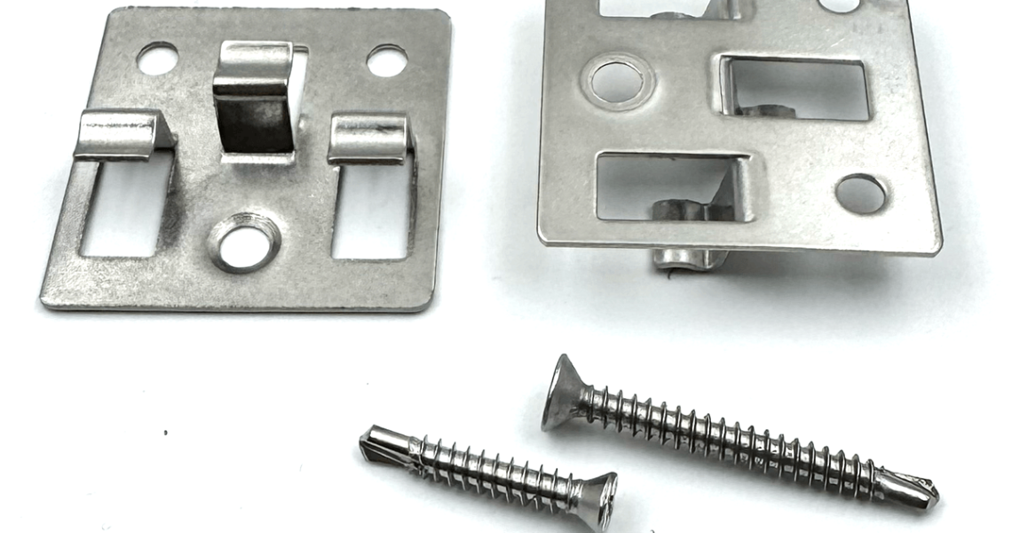 Stainless steel clips for flooring and wall panels